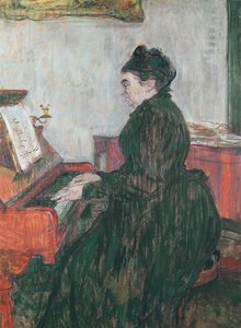 Madame Pascal al pianoforte nel salone del Castello di Malrome, 1895